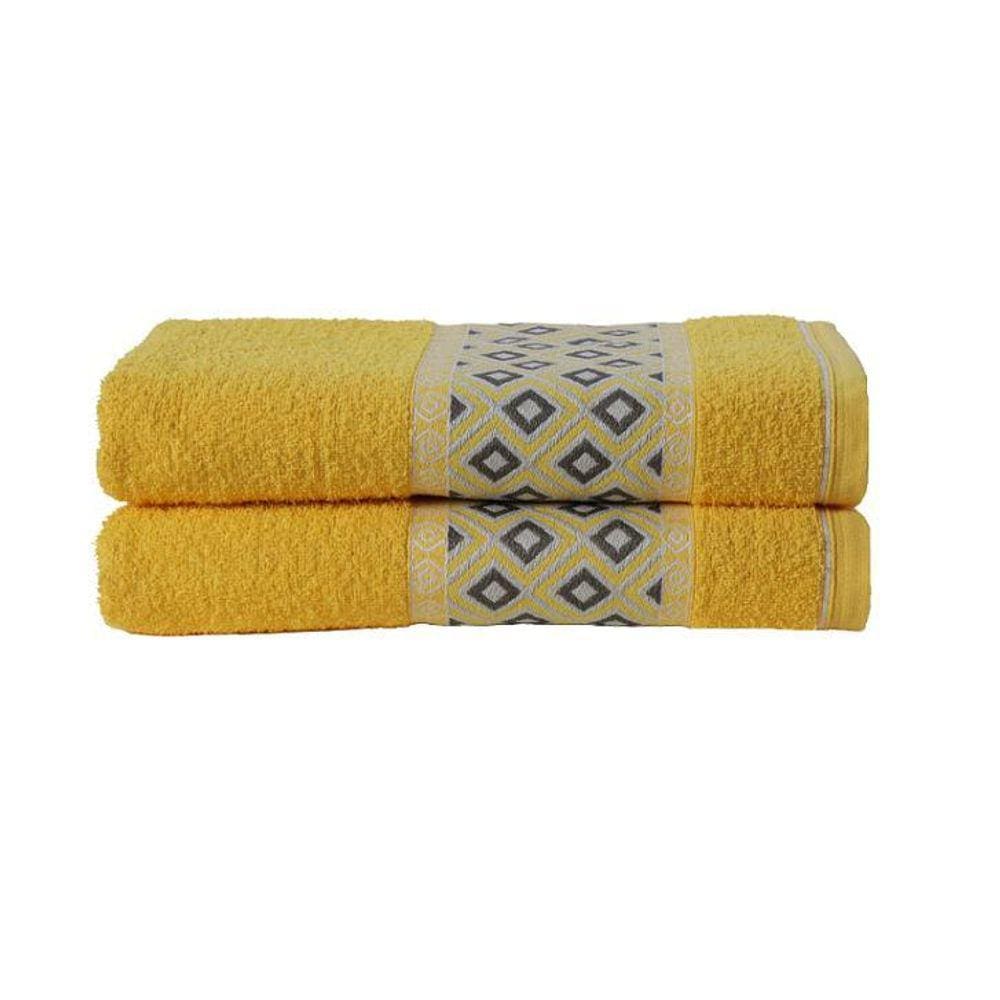 Toalha de Banho Madri Amarelo Ouro - 2 Peças 1,50m x 73cm