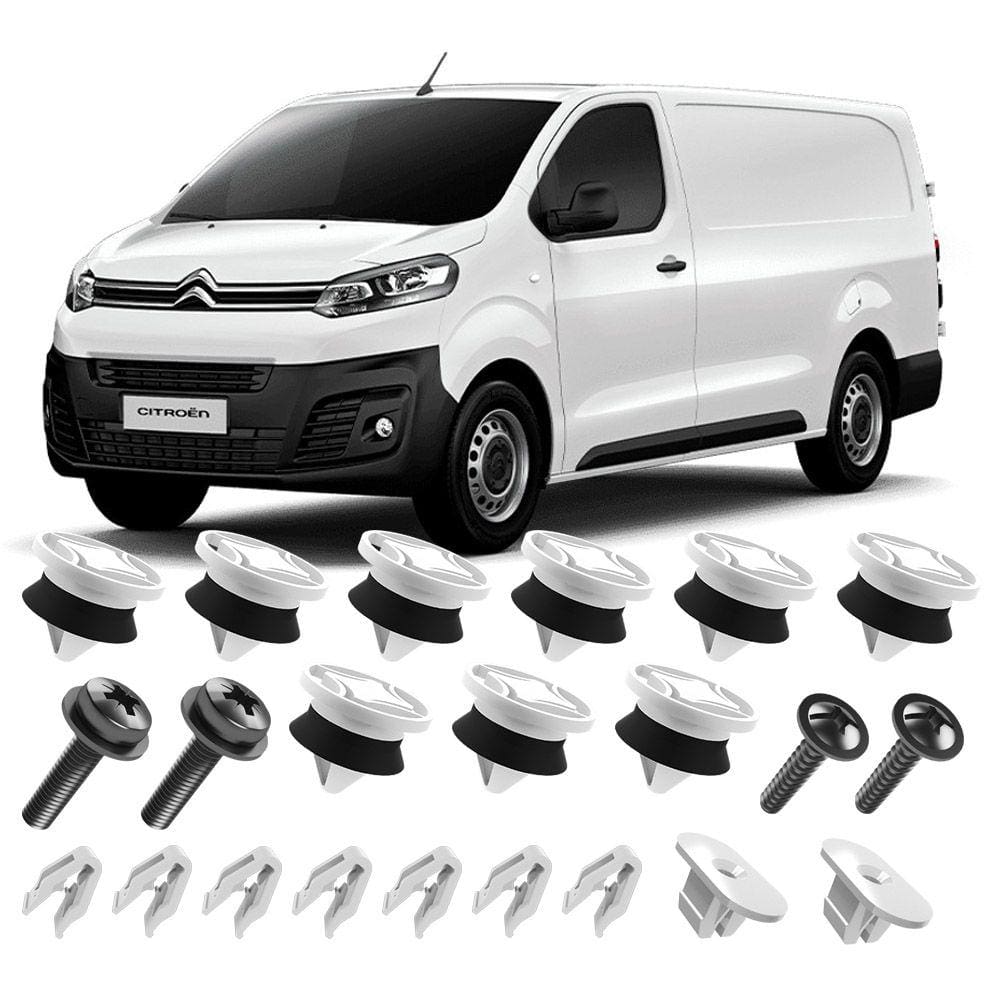 Kit Grampos Presilhas Buchas Parafusos P/ Forro Porta Dianteira Jumpy 2018 2019 2020 2021 2022 2023