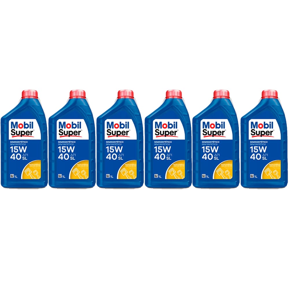 6 Óleo Mobil Super 15w40 Semissintético 1L