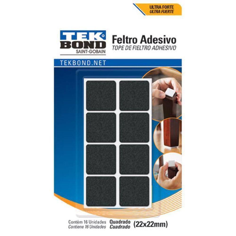 Feltro Protetor Adesivo Tekbond - 5mm - Ideal para Móveis