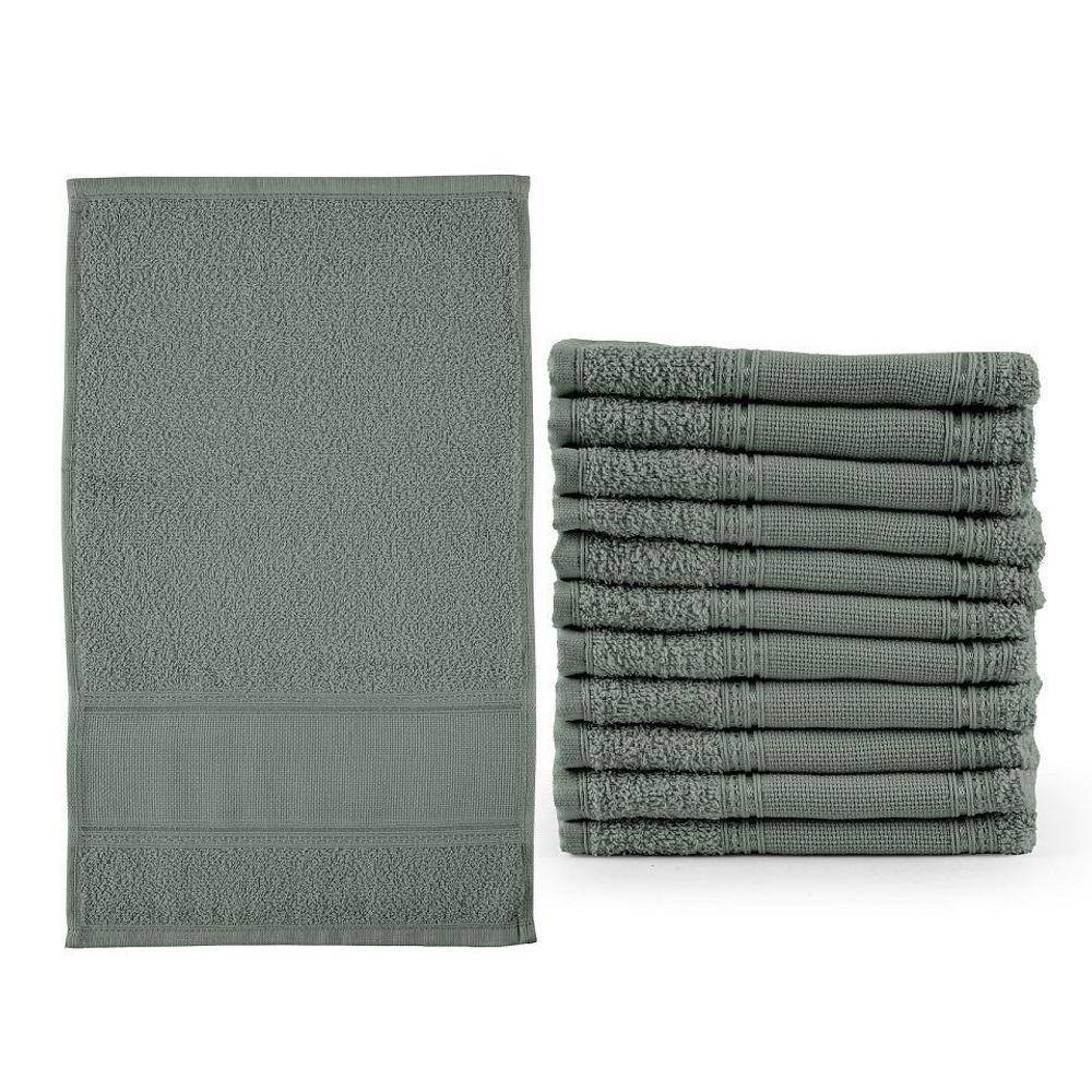 Kit 12 Toalhas Lavabo Social Erva Doce 30x50cm - Dianelli