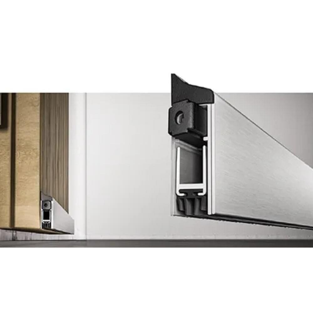 Veda Porta Automático Ajustável 92 Cm De Sobrepor - Alumínio