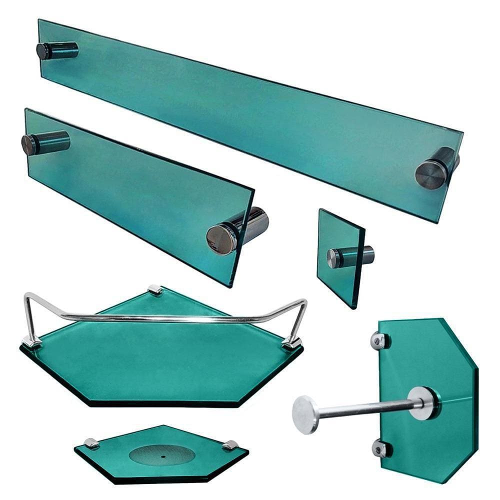 Kit Para Banheiro Safira 2 Master Verde