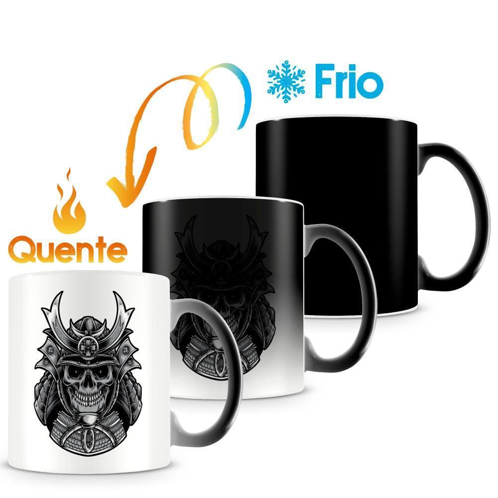 Caneca Mágica Estampada Samurai