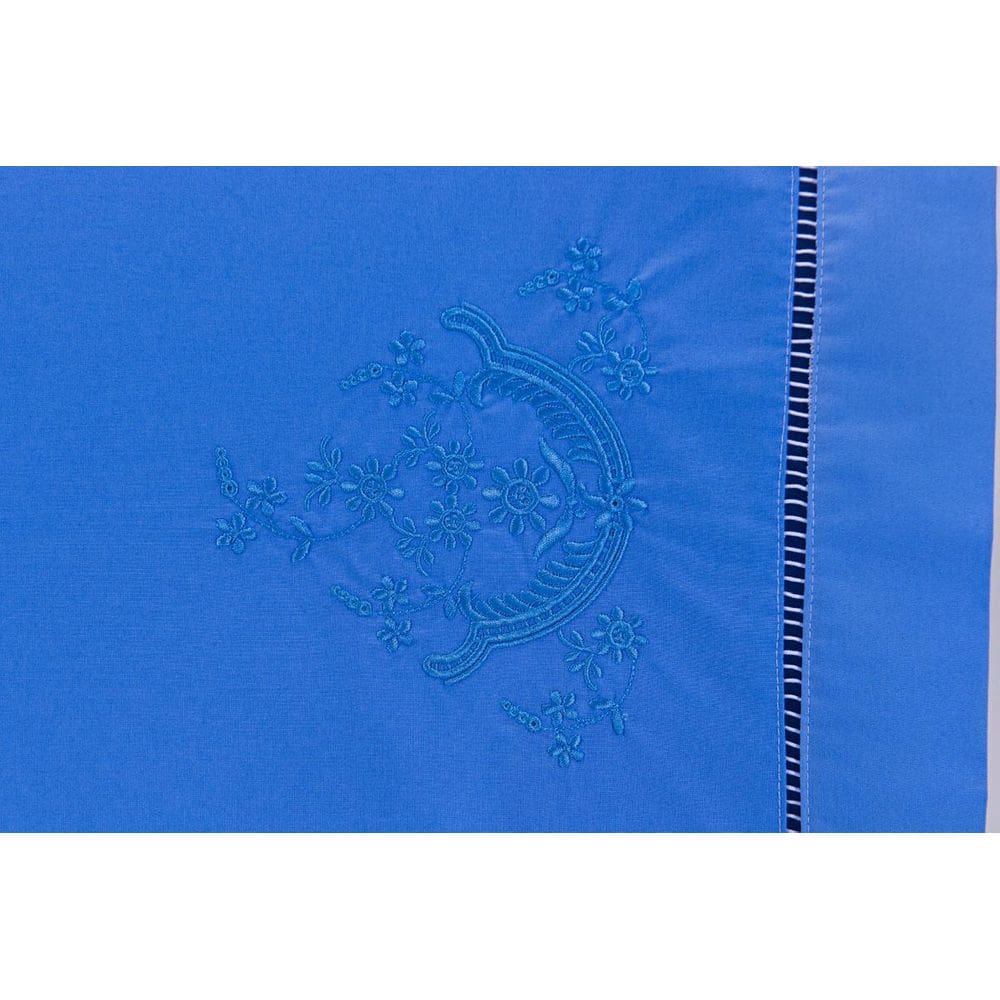 Jogo De Lençol Cama Viúva 100% Algodão 200 Fios 3 Peças Azul