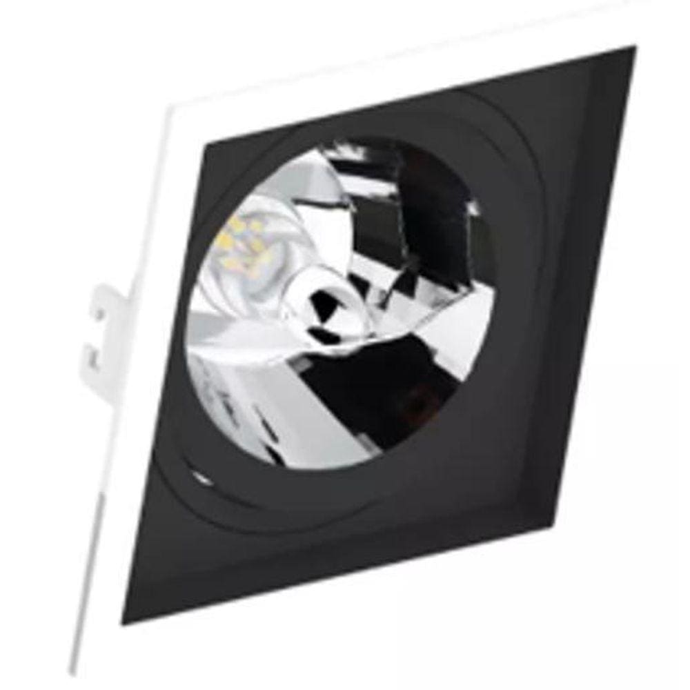 Spot Embutir Recuado Ar111 Branco / Preto