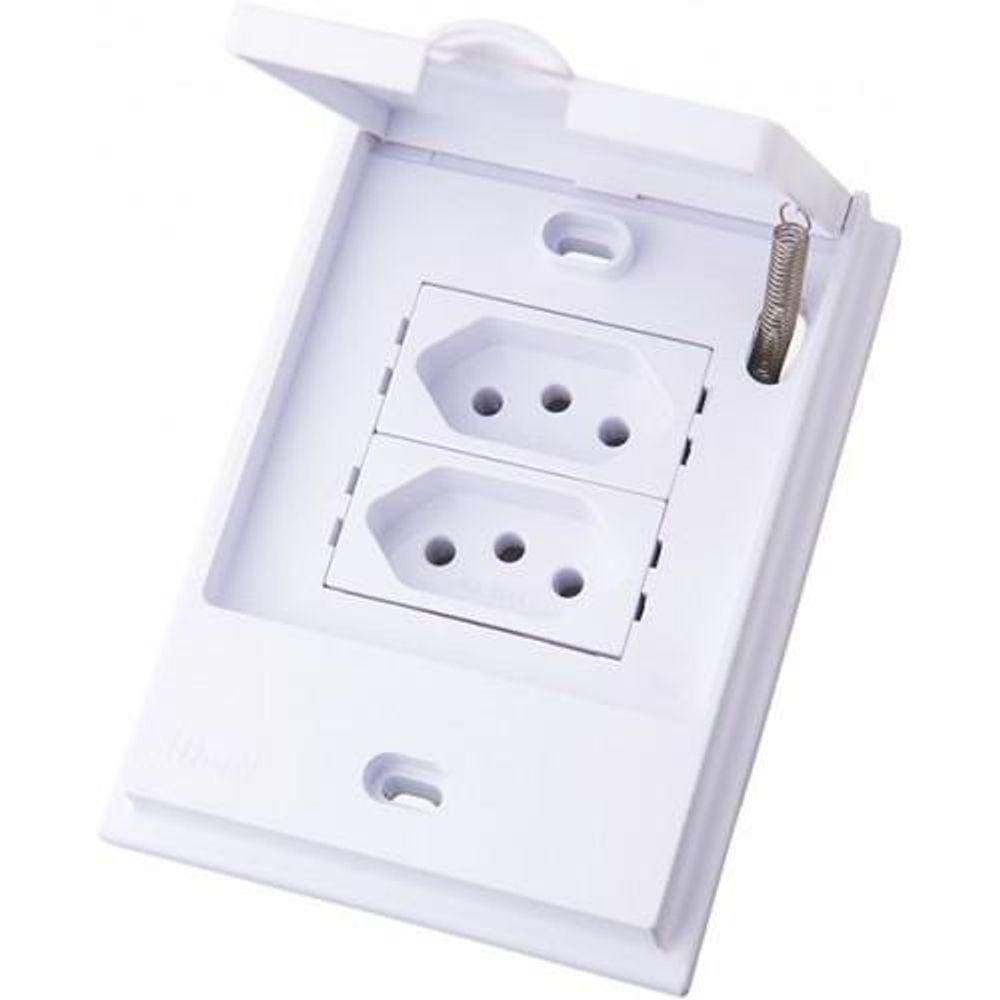 Cj Tomada Dupla 20A - Blux B.L`Acqua Branco