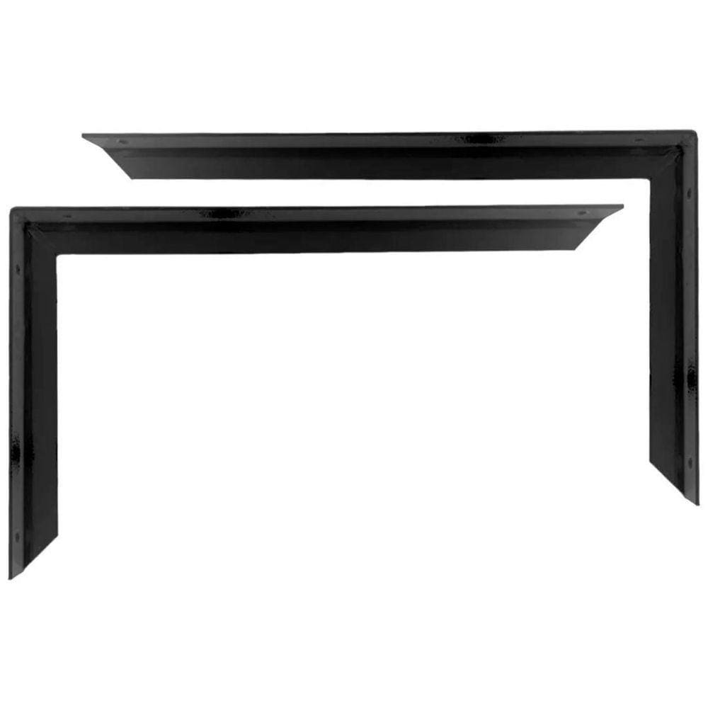 Kit 4 Suporte Mão Francesa Cantoneira 40Cm Preto