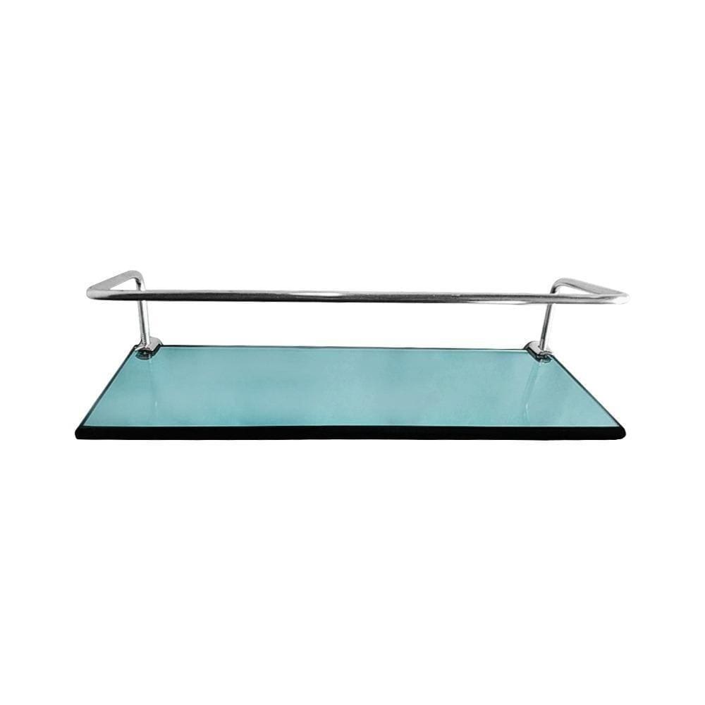 Prateleira De Vidro Com Proteção 10X60 Verde