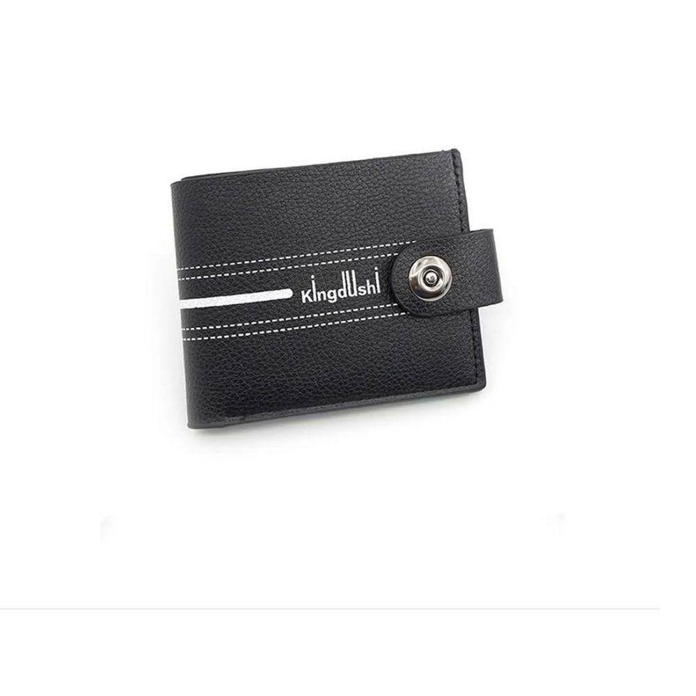 Carteira Masculina Fina Super Elegante Couro Sintético Botão