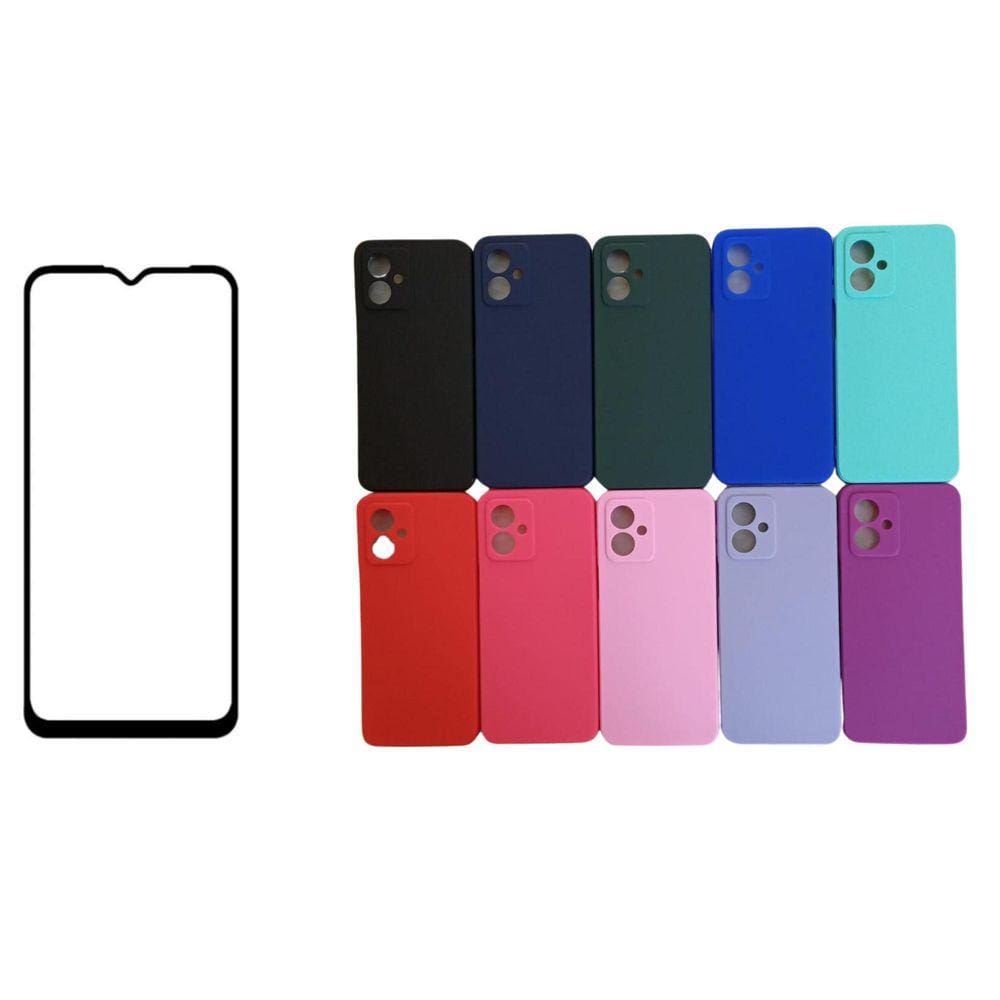 Capinha Veludo Moto G54 + Película Hidrogel Lilas