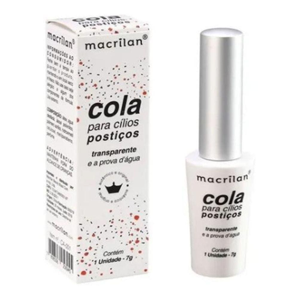 Cola Cilios Postiços Macrilan A Prova D Agua - Transparente