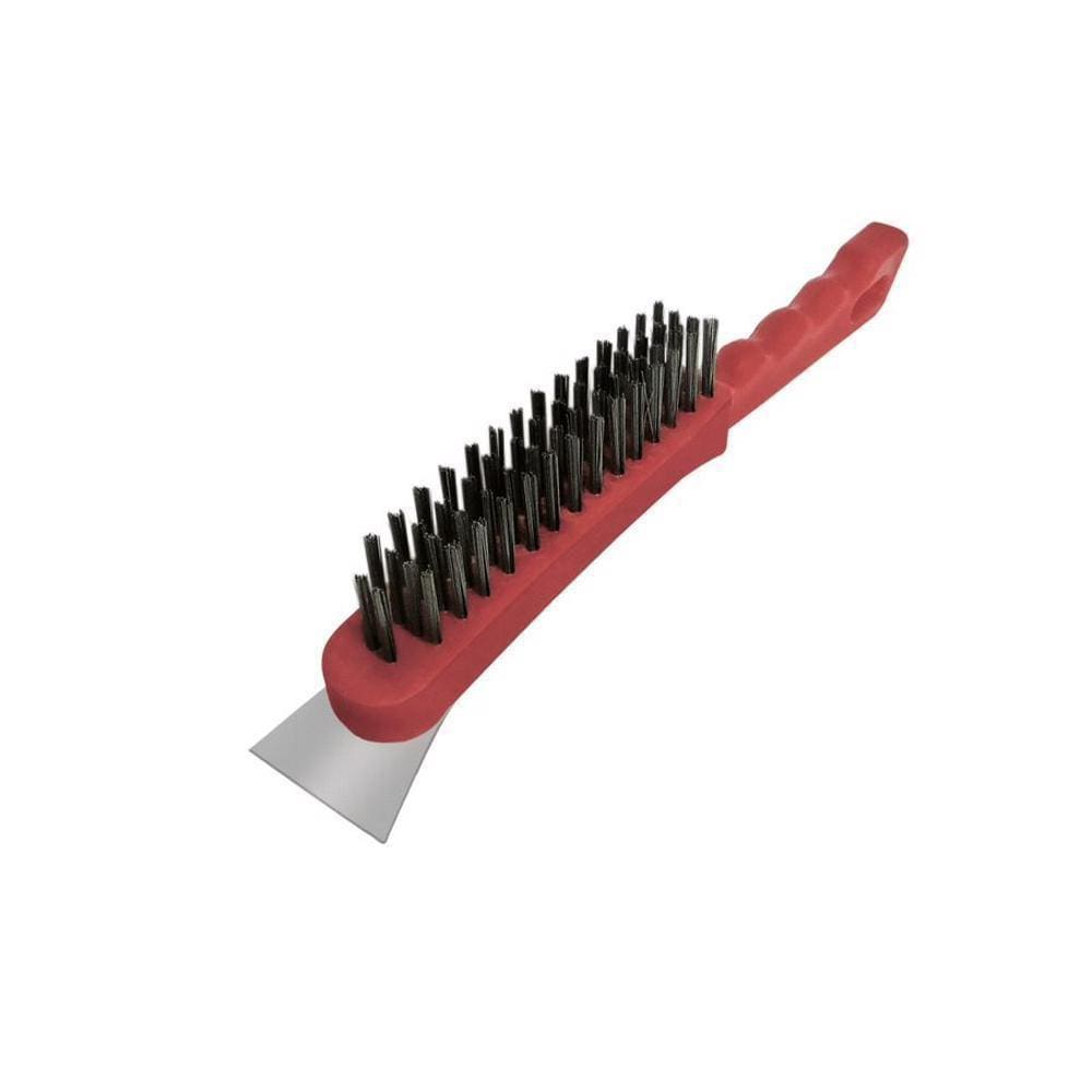 Escova De Aço Com Espátula E Cabo Plástico - Cortag
