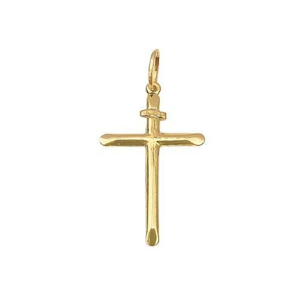 Pingente Médio Cruz Em Ouro 18K