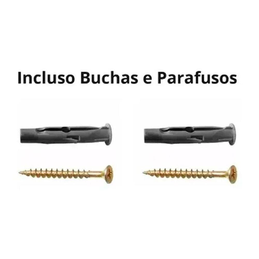 Prateleira Nicho Ferro Multiuso Dupla 60Cm Branca