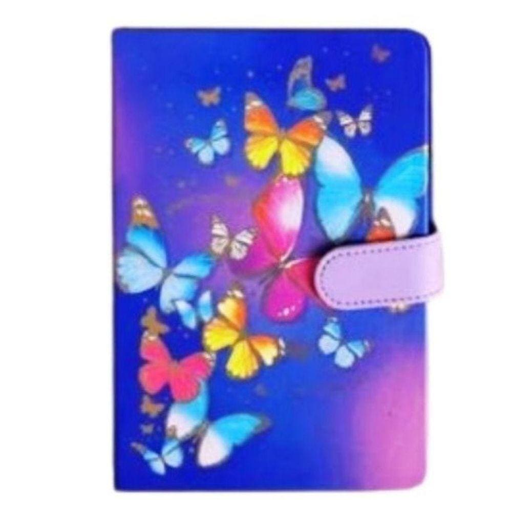 Caderno Brochura Capa Dura Borboletas 19X13Cm Com 96 Folhas