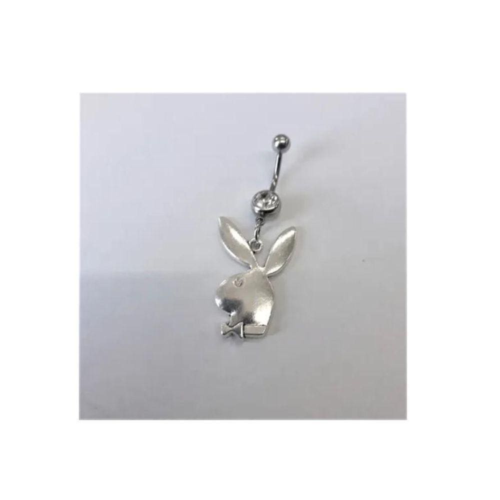 Piercing Umbigo Coelhinho Playboy Aço Cirúrgico Grande