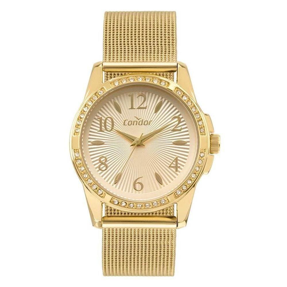 Relógio Condor Feminino Ref: Co2036Mwg/4D Casual Dourado