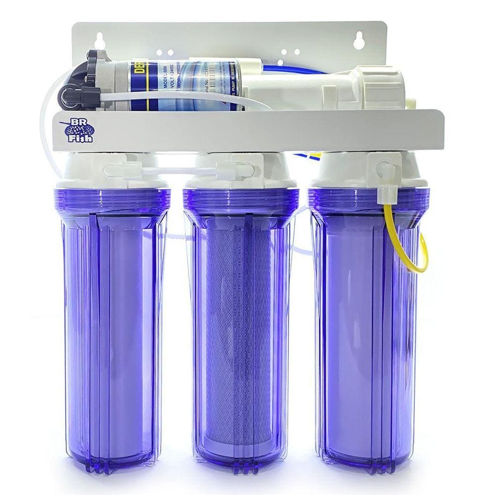 Filtro Osmose Reversa 50Gpd + Bomba Pressurizada Transparent
