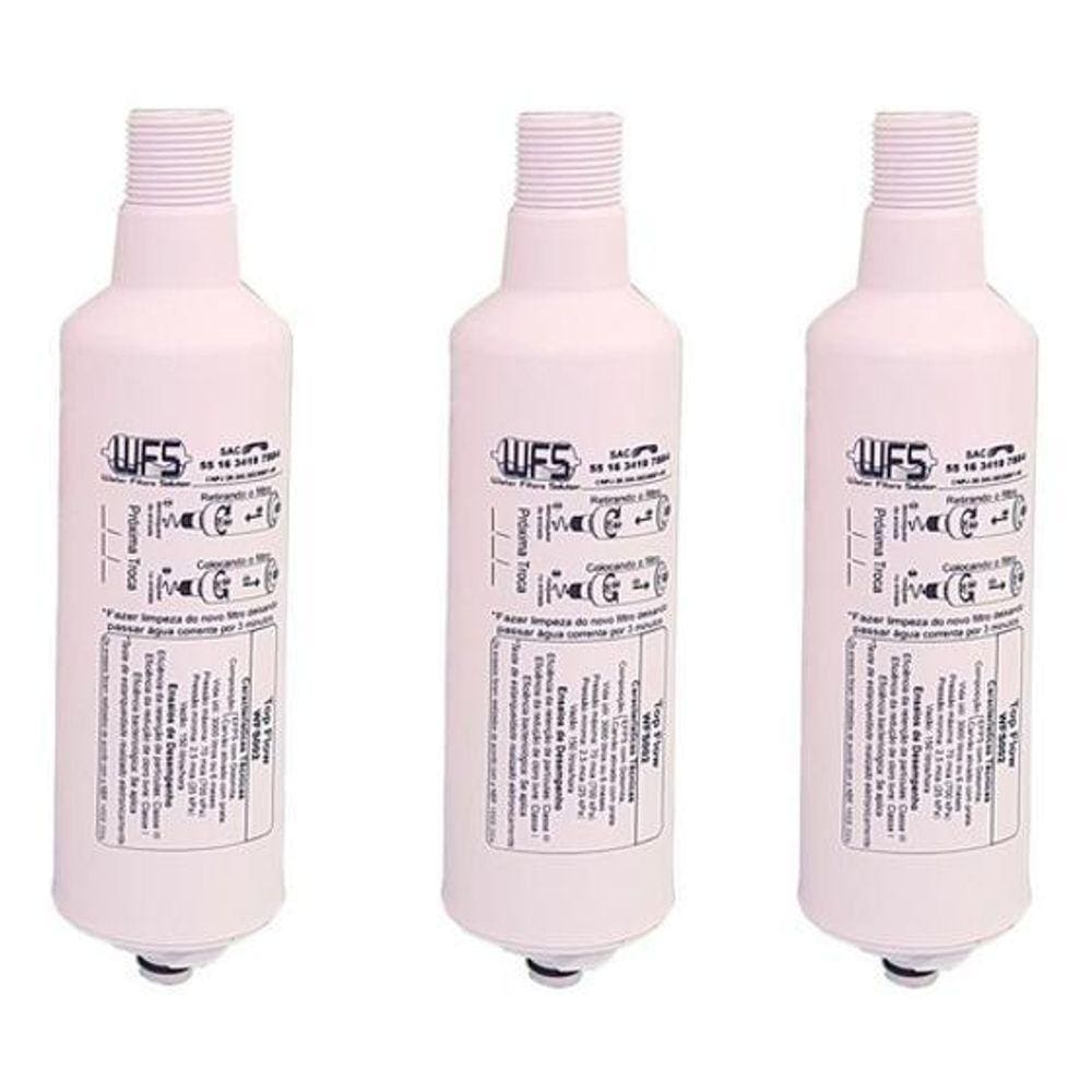 Kit 3 Filtro Refil Compatível Purificador De Água Colormaq