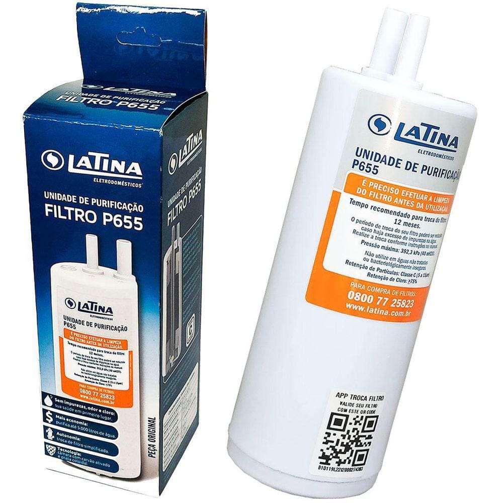 Filtro Refil Vela Latina Purificador Agua P635 P655