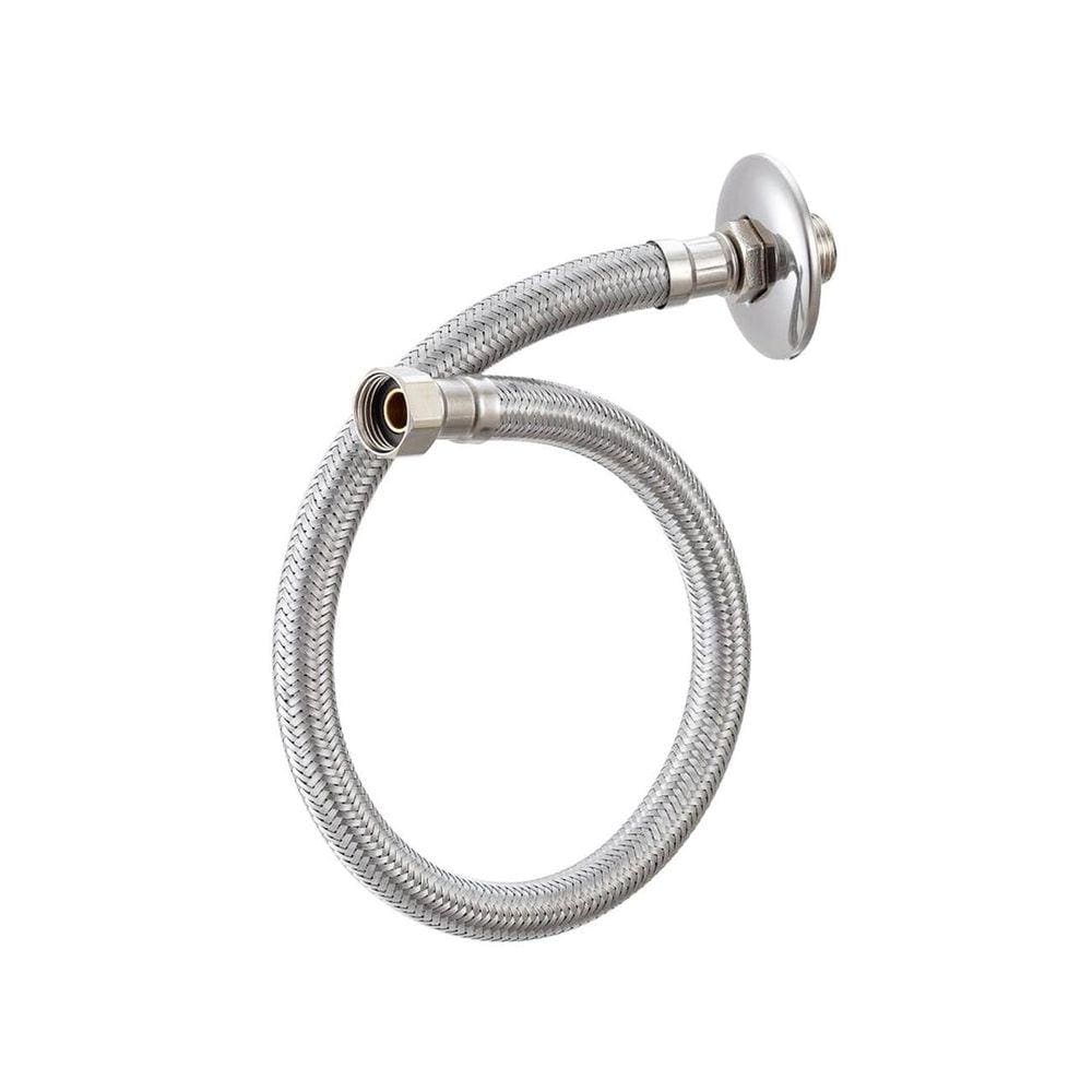 Engate Mangueira Flexível Trançado Aço Inox 40Cm Quente Fria