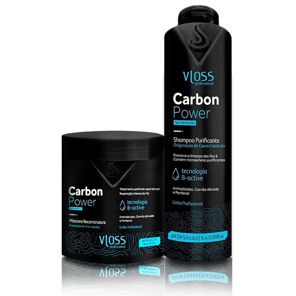 Kit Carbon Shampoo+Máscara, Carvão Ativo Para Fios Saudáveis