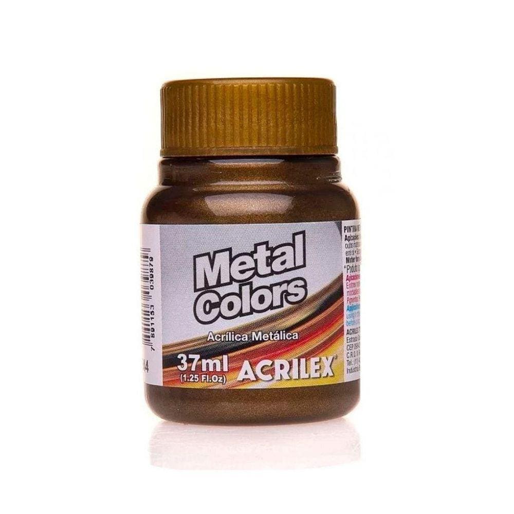 Tinta Metal Colors Acrilex - Ouro Negro - 37Ml