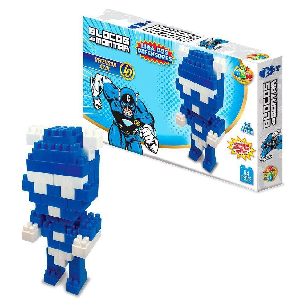 Blocos De Montar Defensor Azul