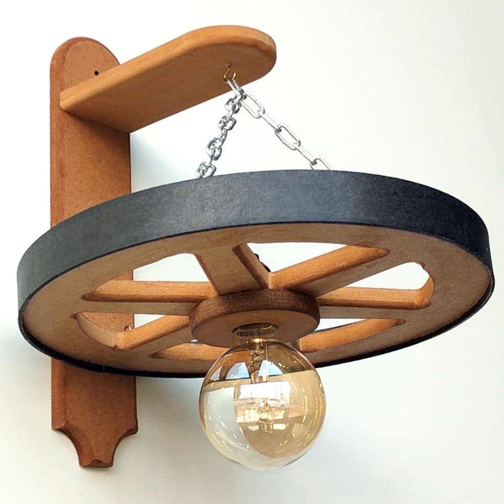 Arandela Luminária Roda De Carroça 110/220V Kit 5 Peças