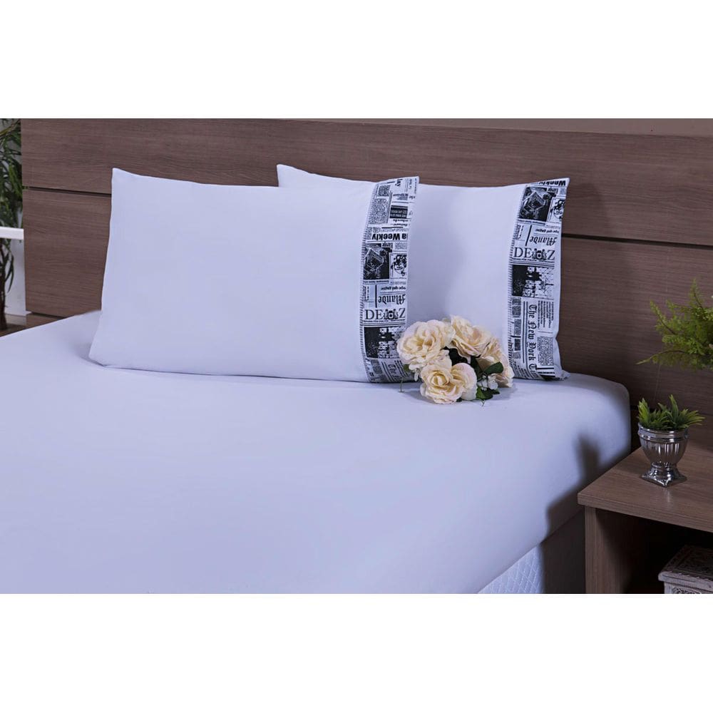 Jogo De Lençol Solteiro King 2 Peças 40Cm Altura 200 Fios