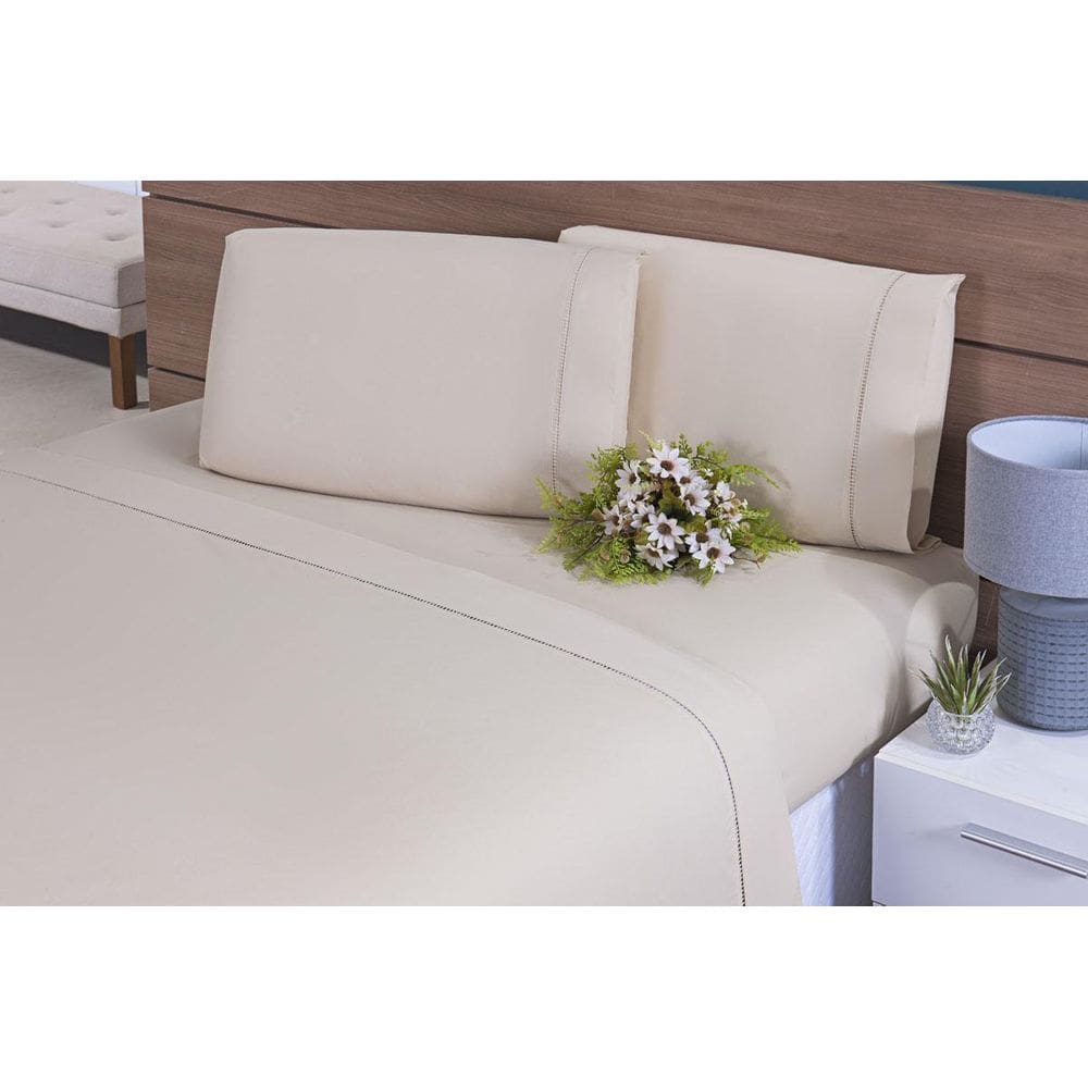 Jogo Lençol Mini Cama Montessoriana 3 Peças Percal Caqui