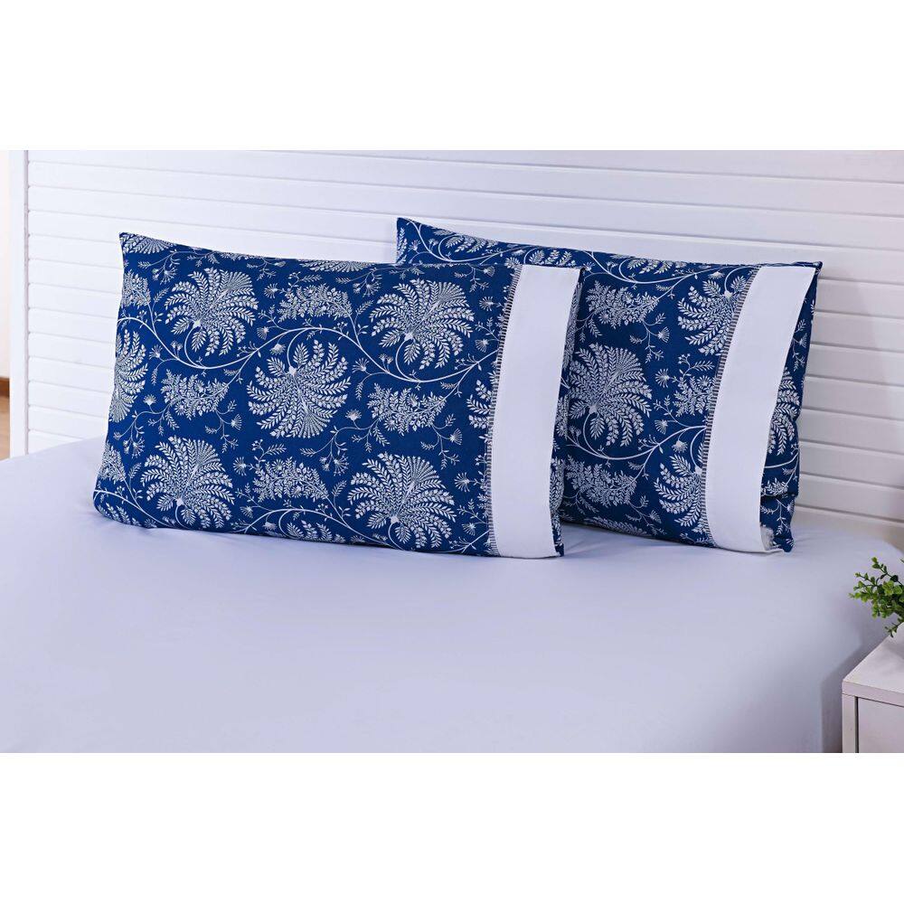 Lençol 3 Peças Cama Viúva Branco 150 Fios Mandala