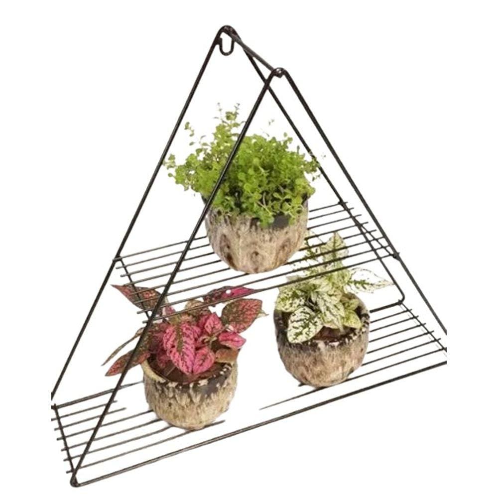 Nicho Prateleira Aramado Triangular - Preto - Cod:Pl0004