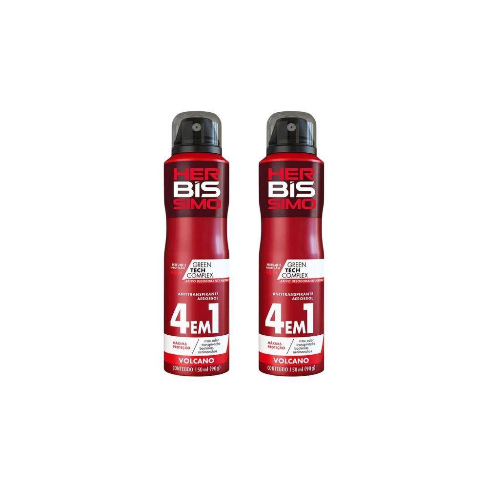 Desodorante Aero Herbíssimo Volcano 150ml-Kit C/2un