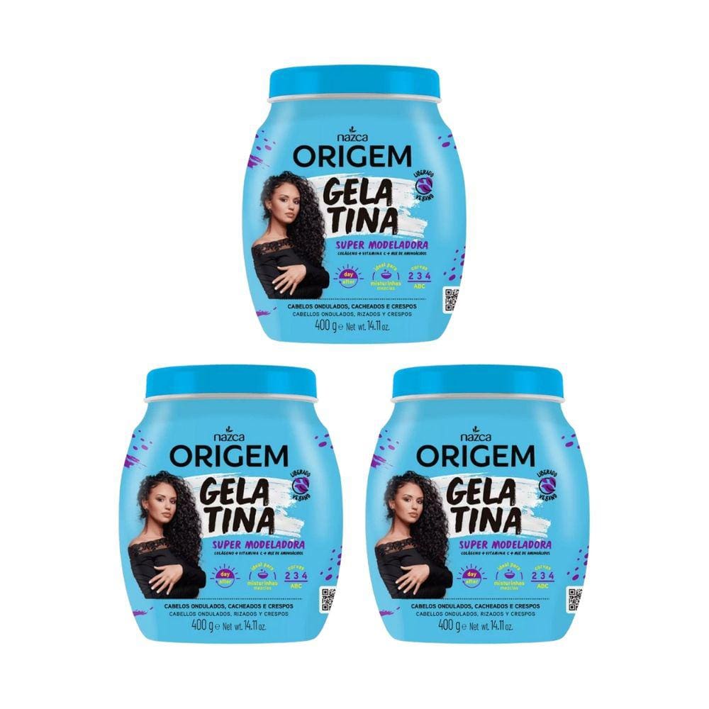Gelatina Capilar Origem 400g - Kit C/ 3un