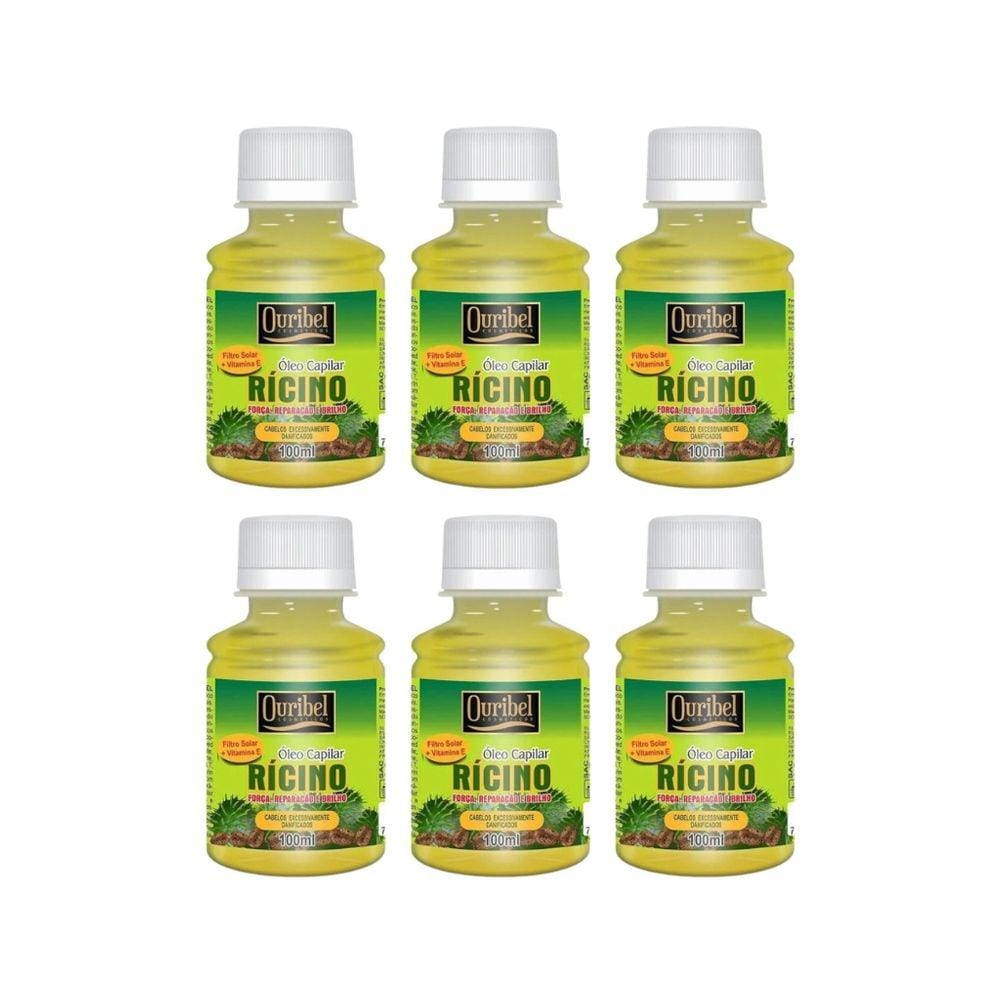 Oleo Capilar Ouribel Ricino 100ml - Kit C/ 6un