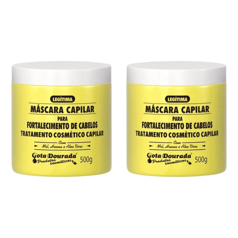 Mascara Gota Dourada 500g Fortalecimento-Kit C/2un