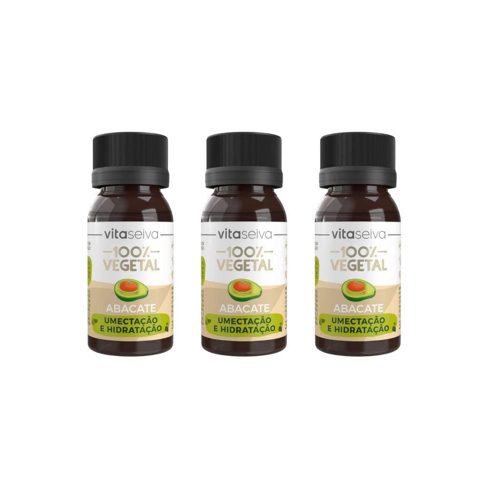Oleo Capilar Vegetal Vita Seiva Abacate 30ml-Kit C/3un