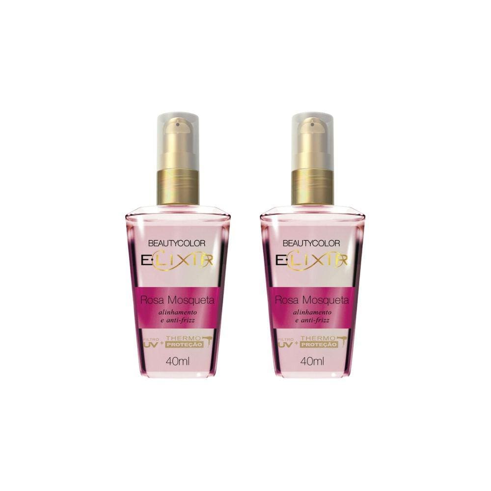 Oleo Capilar Beauty Color Elixir Rosa Mosq 40ml-Kit C/2un