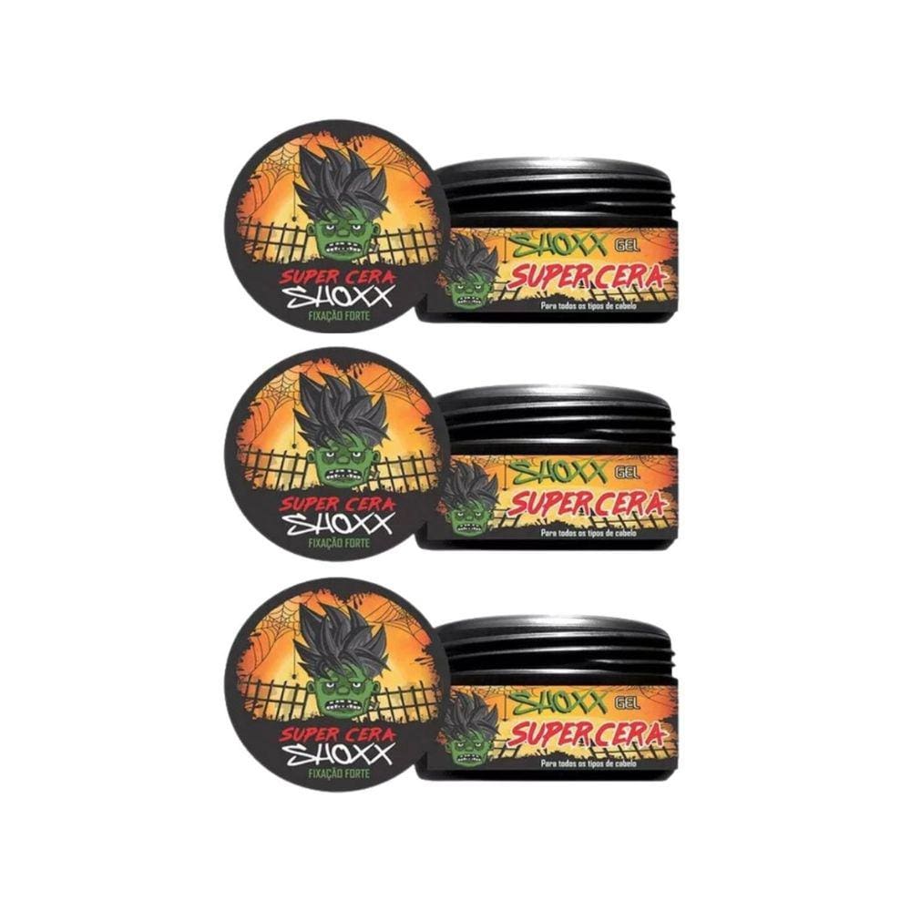 Gel Cera Fixador Shoxx Super Cera 240g - Kit C/ 3un