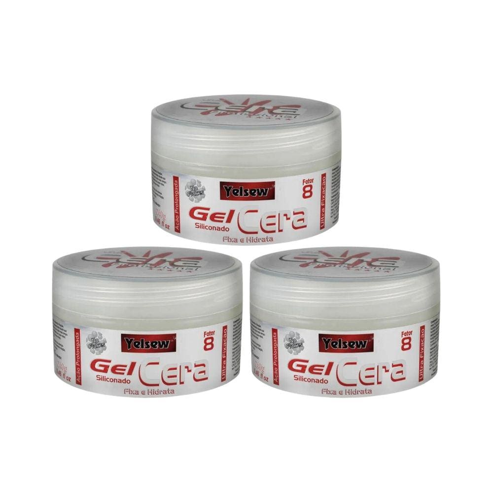 Gel Cera Fixador Yelsew 240g - Kit C/ 3un