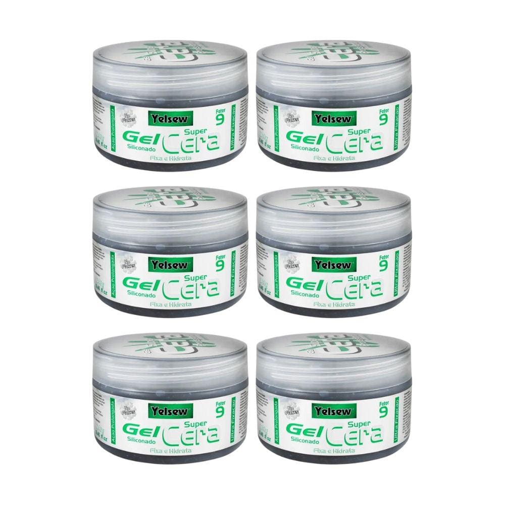 Gel Cera Fixador Yelsew Super Cera 240g - Kit C/ 6un
