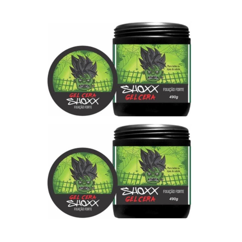 Gel Cera Fixador Shoxx 490g - Kit C/ 2un