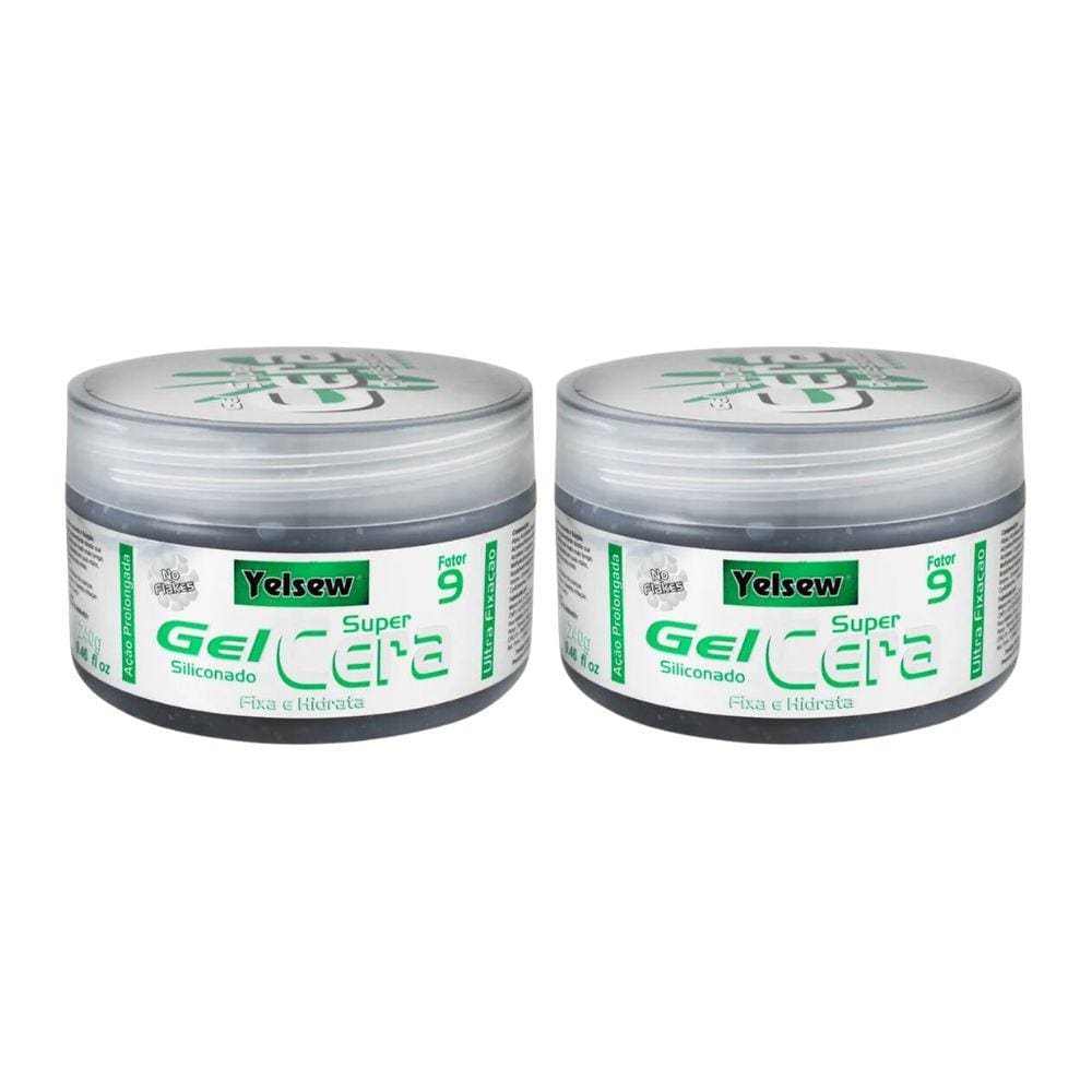 Gel Cera Fixador Yelsew Super Cera 240g - Kit C/ 2un