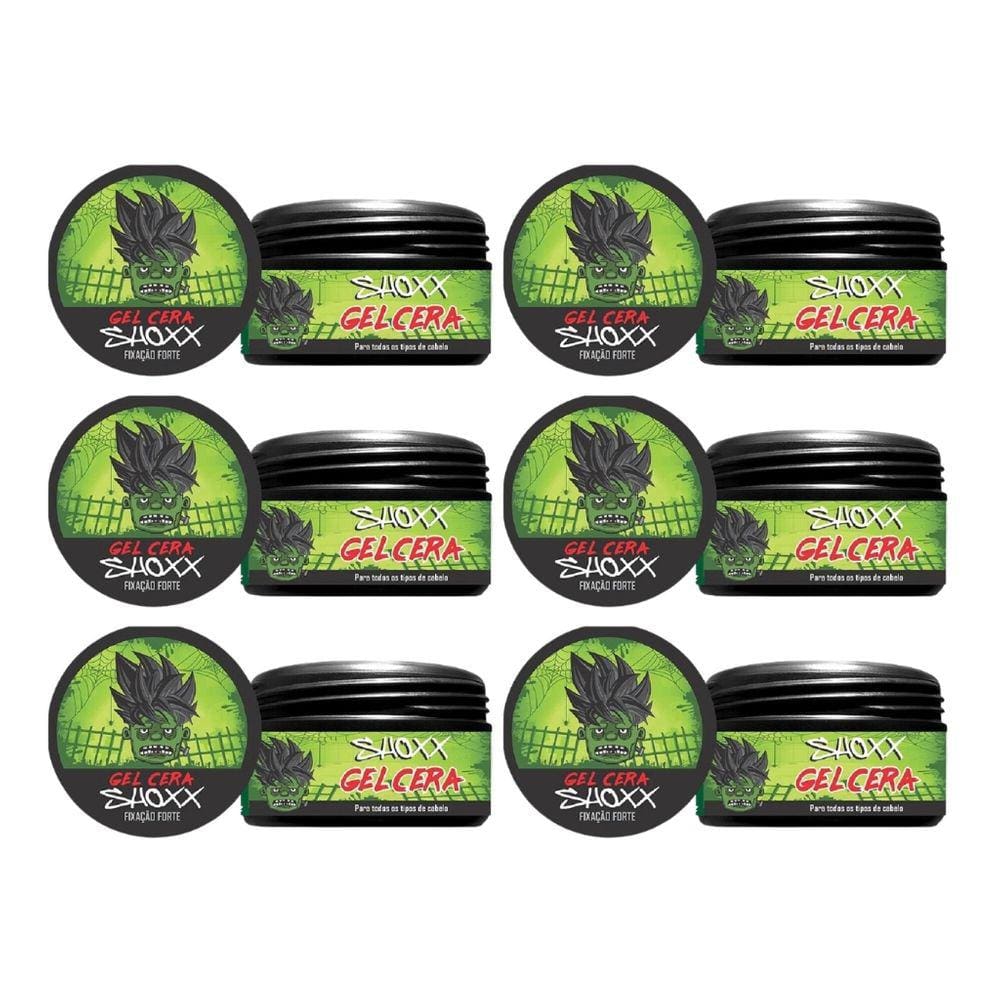 Gel Cera Fixador Shoxx 240g - Kit C/ 6un