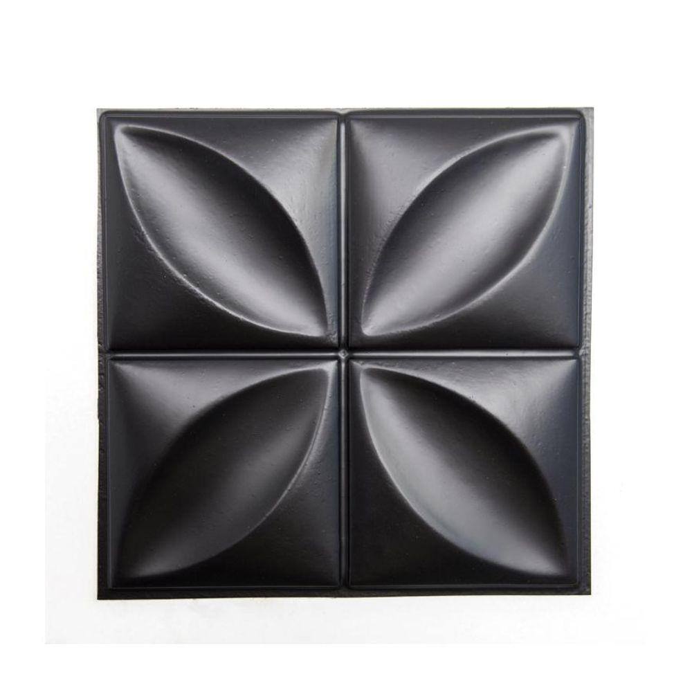 Kit 50 Placas Revestimento Parede Pvc Relevo Petalas Preto