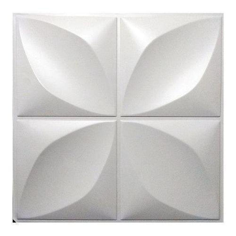 Kit 10 Placas Pvc 3D Revestimento De Parede Petalas 25 Cm