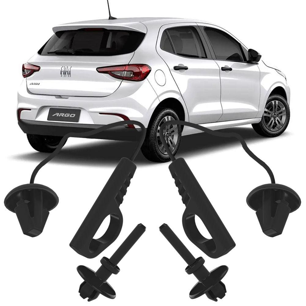 Kit 2 Pinos Com Cordão Para Tampão Porta Malas Argo 2017 2018 2019 2020 2021 2022 2023 2024