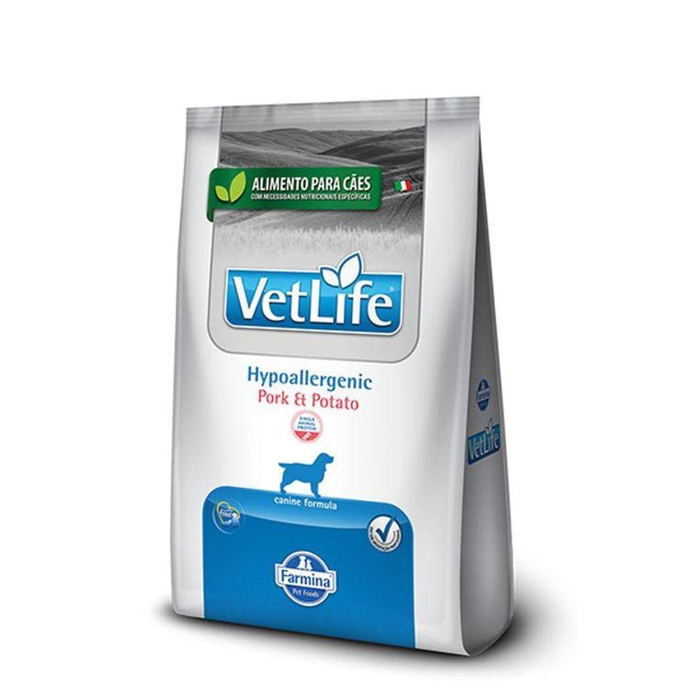 Vet Life Canine Hypoallergenic Pork E Potato 10,1Kg